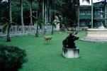 Deer, bull statue, artwork, Water Fountain, aquatics, Tiger Balm Gardens, CAGV01P02_12