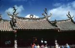 roof, Thian Hock Keng Temple, Taoism, building, dragons, statues, rooftop