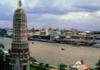Prang, Boats, Riverside, Docks, Chao Phraya River, Bangkok, CAHV01P02_16.0626
