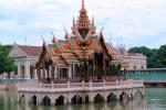 Small Temple Island, Lake, Moat, Ayutthaya Historical Park, CAHV01P09_13.1525