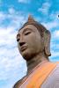 Buddha Head, Face, Ears, Statue, Ayutthaya Historical Park, CAHV01P09_17.1525