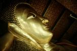 Golden Buddha Face Statue, side view, CAHV02P01_06