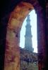 Qutab Minar Iron Pillar, 238 feet high, 379 steps, built in 1388, near New Delhi, 1950s, CAIV01P02_13.0626