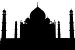 Taj Mahal silhouette, shape, logo, CAIV01P03_03M