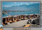 Boats, dock, lake, mountains, Srinigar, Kashmir, CAIV02P06_05
