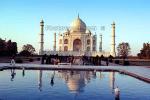 Taj Mahal, minaret, reflecting pool, pond, CAIV03P01_16