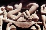 Erotic Carvings, Khajuraho, Madhya Pradesh, Temple, India, CAIV03P05_07