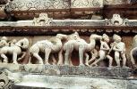 Erotic Carvings, Khajuraho, Madhya Pradesh, Temple, India, CAIV03P05_12