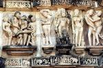 Erotic Carvings, Khajuraho, Madhya Pradesh, Temple, India, CAIV03P06_06