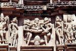 Erotic Carvings, Khajuraho, Madhya Pradesh, Temple, India, CAIV03P06_10
