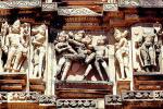 Erotic Carvings, Khajuraho, Madhya Pradesh, Temple, India, CAIV03P06_11