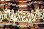Erotic Carvings, Khajuraho, Madhya Pradesh, Temple, India, CAIV03P06_12