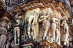 Erotic Carvings, Khajuraho, Madhya Pradesh, Temple, India, CAIV03P06_15