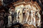 Erotic Carvings, Khajuraho, Madhya Pradesh, Temple, India, CAIV03P06_15B
