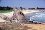 Beach, Sand, Ocean, Rock, Mahabalipuram, Tamil Nadu, CAIV03P15_14