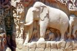 Arjuna's Penance (The Descent of Ganga), Stone Carving, Mahabalipuram, Tamil Nadu, bar-Relief, CAIV04P02_06
