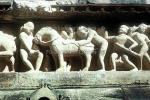 Erotic Carvings, Khajuraho, Madhya Pradesh, Temple, India, CAIV04P07_12