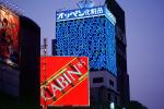 Highrise Buildings, shops, night, nighttime, Ginza District, Tokyo, CAJV01P08_10