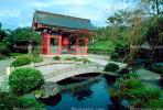 Garden, arch bridge, pond, peaceful, Buddhist Shrine, building, Gotemba, Equanimity, CAJV02P12_01.0629