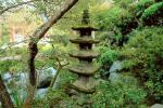 Garden, Stone Pagoda, trees, Buddhist Shrine, Gotemba