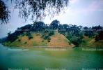 Imperial Park, hill, mound, trees, nature, water, moat, 1950s