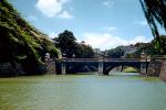 Moat, bridge, Imperial Palace, Imperial Park, 1950s, CAJV03P10_12.0635