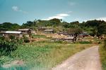 Village, Homes, buildings, dirt road, hill, Sasebo Saga, unpaved, 1950s, CAJV03P11_07.0635