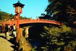 Sacred Bridge, Lantern, Nikko, Taiko arch bridge, 1950s, CAJV03P12_10.0635