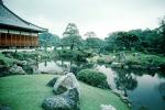 Mounds, Pond, Rocks, Trees, Nijo Castle, Gardens, Kyoto, CAJV03P15_08