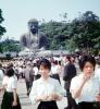 The Buddha at Kamakura, Schoolgirls, Kanagawa Prefecture, Japan, Statue, August 1964, 1960s, CAJV04P11_14