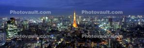 Tokyo Tower, Nighttime Tokyo Panorama
