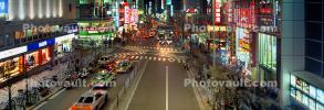 Shops, Stores, Cars, Neon Lights, Street Scene, Tokyo Panorama, CAJV06P03_04