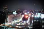 Highrise Buildings, shops, night, nighttime, neon, Ginza District, Tokyo, CAJV06P03_16