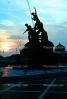 statue, art, artform, soldiers, sunset, memorial, landmark, sculpture, army, CAMV01P01_11