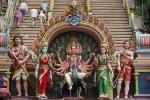 Statues, Deity, Krishna, steps, stars, Batu Caves, Stairs, Hindu shrine, Batumalai Sri Subramaniar Swamy Devasthanam, Kuala Lumpur