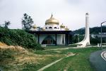 University Mosque, Temple, Unique Building, Grass, Lawn, Golden Dome, Tower, Domes, Kuala Lumpur, CAMV01P07_15