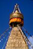 Stupa Boudhanath, Dome, Flags, Kathmandu, Sacred Place, Buddhist Shrine, temple, building, CANV01P02_10B