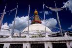 Stupa Boudhanath, Dome, Flags, Kathmandu, Sacred Place, Buddhist Shrine, temple, building, CANV01P02_12.0630