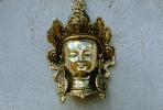 Statue, Stupa Boudhanath, Kathmandu, Gilded Gold, Sacred Place, Buddhist Shrine, temple, building, CANV01P03_06.0630