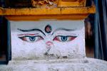 Buddha's Eyes, Stupa Boudhanath, Kathmandu, Sacred Place, Buddhist Shrine, temple, building, CANV01P04_03.3339