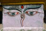 Buddha's Eyes, Stupa Boudhanath, Sacred Place, Kathmandu, Buddhist Shrine, temple, building, CANV01P04_04.0630