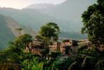 Buildings, Mountains, trees, homes, houses, cliff, Kathmandu, CANV01P05_08.0630