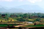 Kathmandu, Hay Mounds, fields, homes, houses, trees, mountains, CANV01P06_10.3339