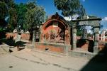Altar, Bell, Small Shrine, Bell, Deity, arch, building, Bhaktapur, CANV01P08_15