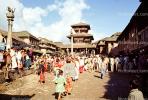 Crowds, landmark building, Pagoda, Kathmandu, CANV01P12_11.0631