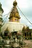 Swayambhunath Stupa, Statue, Dome, Flags, Sacred Place, Kathmandu