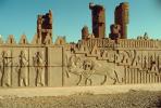 bar-Relief, Lion tearing into an animal, eating, predation, Persepolis, 1950s, CARV01P03_14.3340
