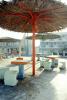 Parasol, seats, tables, cafe, Bushehr, CARV02P13_15