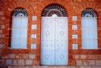 door, doorway, entrance, windows, Baha'i Shrine and Gardens, Headquarters, Haifa, CAZV01P08_09.0633