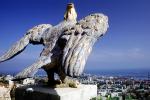 Eagle Statues, Sculpture, wings, Baha'i Shrine and Gardens, Headquarters, Haifa, CAZV01P08_13